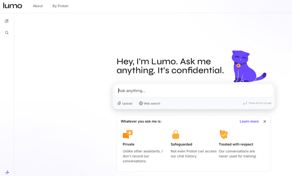 Proton Lumo interface